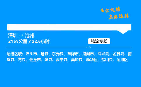 深圳到滄州空運(yùn)專線-航空快遞-深圳至滄州物流公司