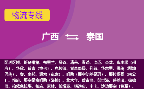 廣西到泰國(guó)物流專線全境/直達(dá)，廣西到泰國(guó)空運(yùn)（海運(yùn)）公司